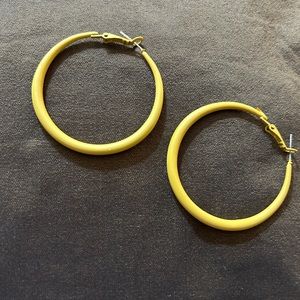Enamel Round Metal Hoop Earrings For Women Clip On Colorful  Trendy